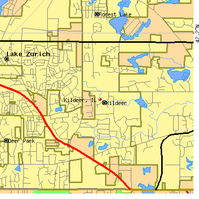 Kildeer map