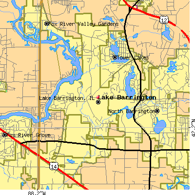 Lake Barrington map