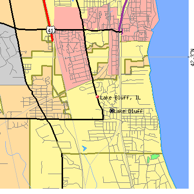 Lake Bluff map