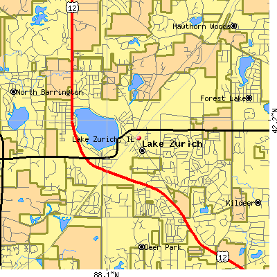 Lake Zurich map