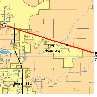 Long Creek map