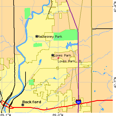 Loves Park map