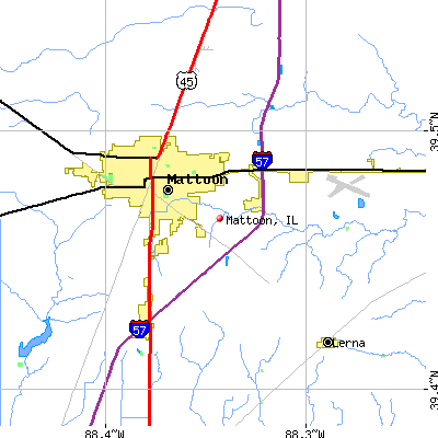 Mattoon map