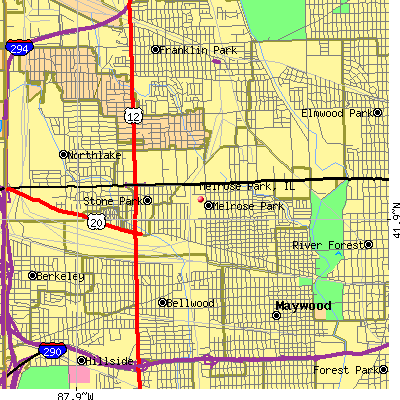 Melrose Park map