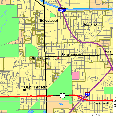 Midlothian map
