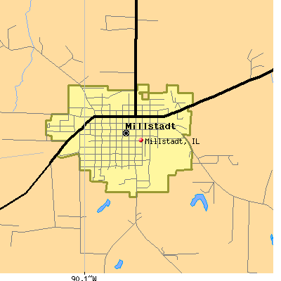 Millstadt map