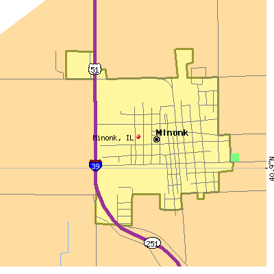 Minonk map