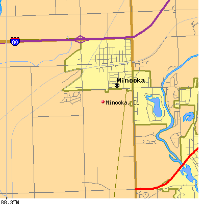 Minooka map