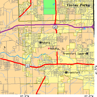 Mokena map