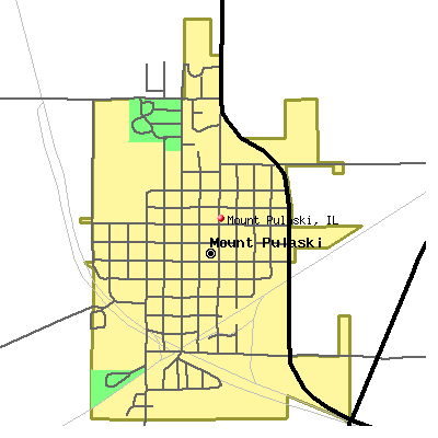 Mount Pulaski map