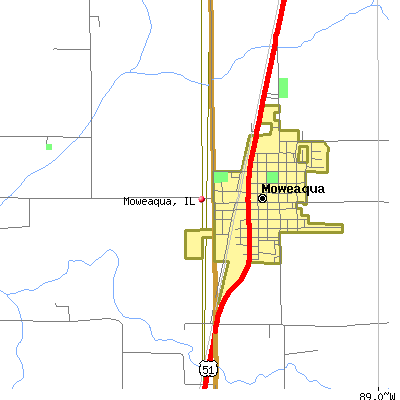Moweaqua map