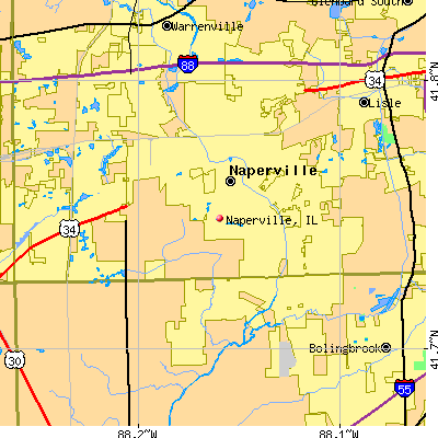 Naperville map