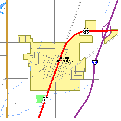 Neoga map