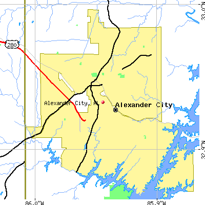 Alexander City map
