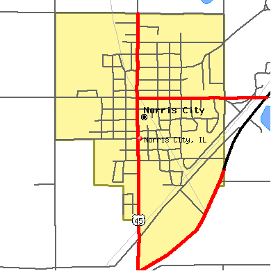 Norris City map