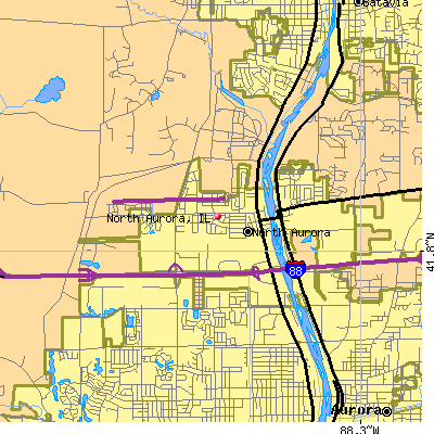 North Aurora map