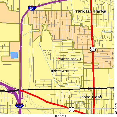 Northlake map