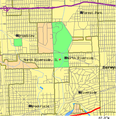 North Riverside map