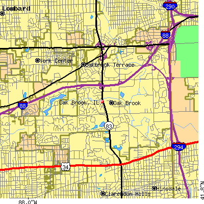 Oak Brook map