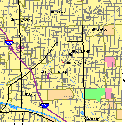 Oak Lawn map