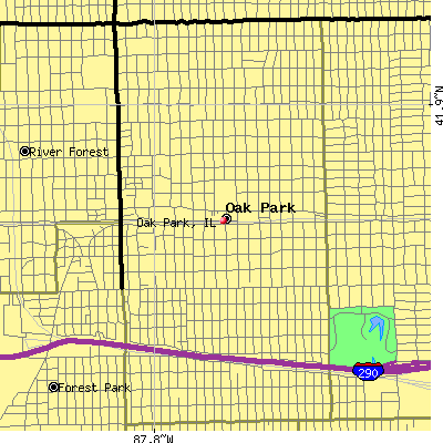 Oak Park map