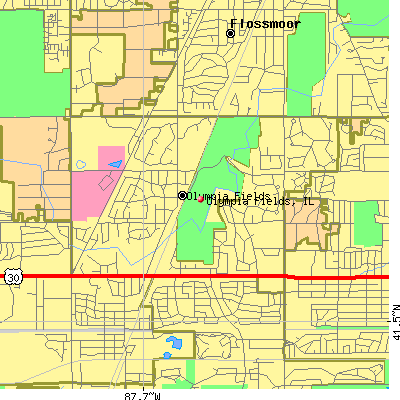 Olympia Fields map