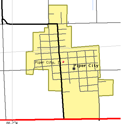 Piper City map