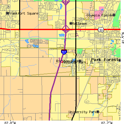 Richton Park map
