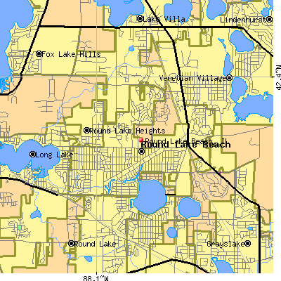 Round Lake Beach map