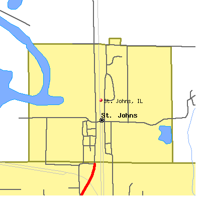 St. Johns map