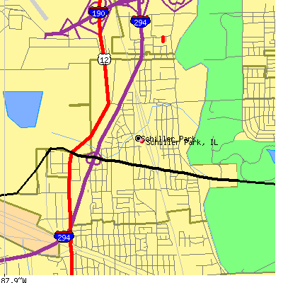 Schiller Park map