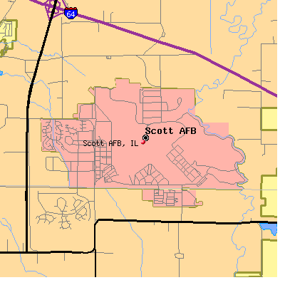 Scott AFB map