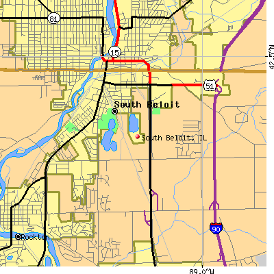 South Beloit map