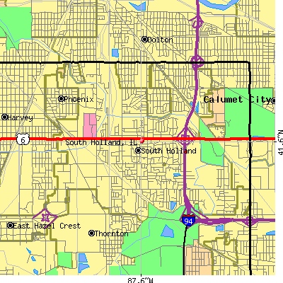 South Holland map