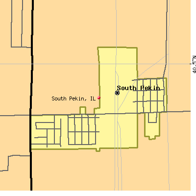 South Pekin map