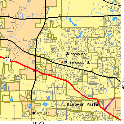 Streamwood map