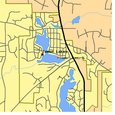 Tower Lakes map