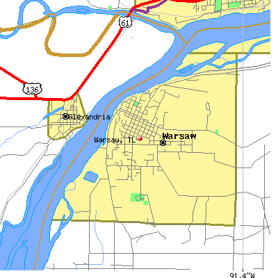 Warsaw map