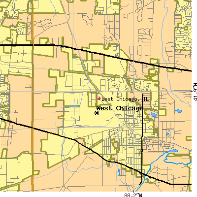 West Chicago map