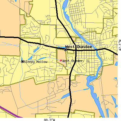 West Dundee map