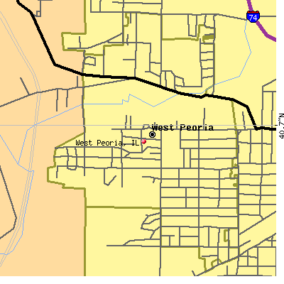 West Peoria map