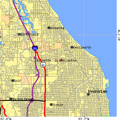 Wilmette map