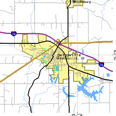 Batesville map