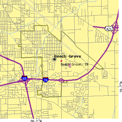 Beech Grove map