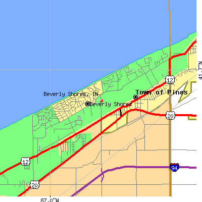 Beverly Shores map