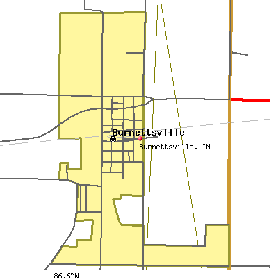 Burnettsville map