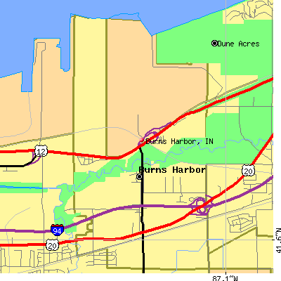 Burns Harbor map