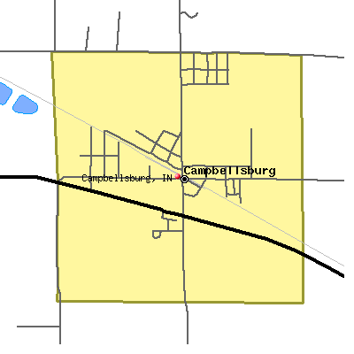 Campbellsburg map