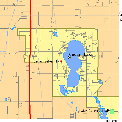 Cedar Lake map