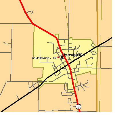 Churubusco map